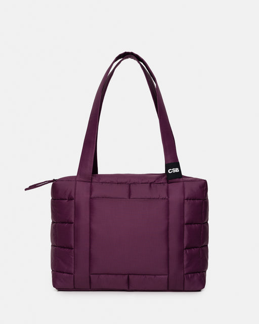 Aubergine Midi Puffer Bag