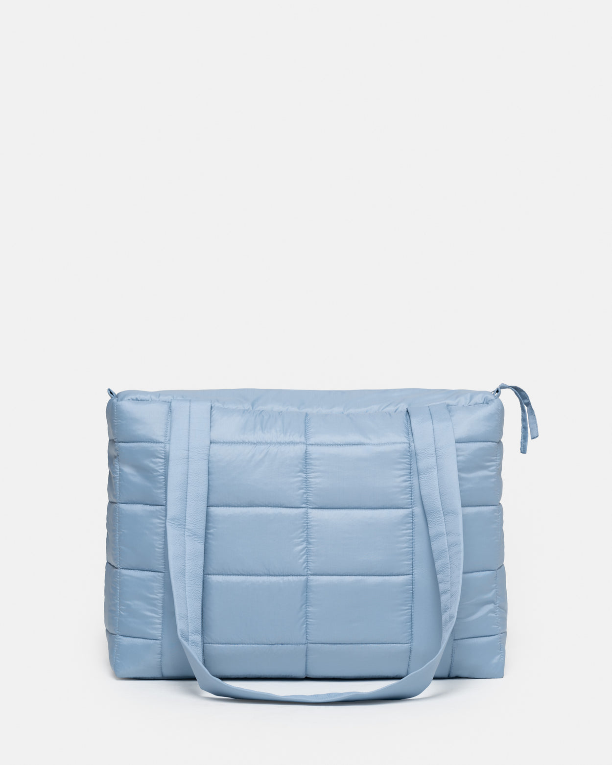 Baby blue midi puffer bag