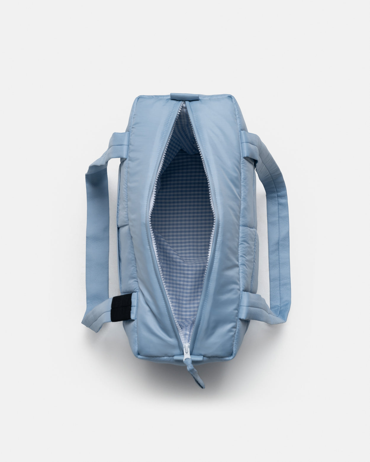 Baby blue midi puffer bag