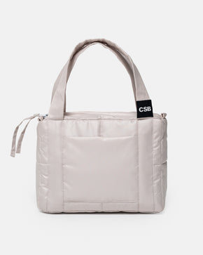 Cream Mini Puffer Bag