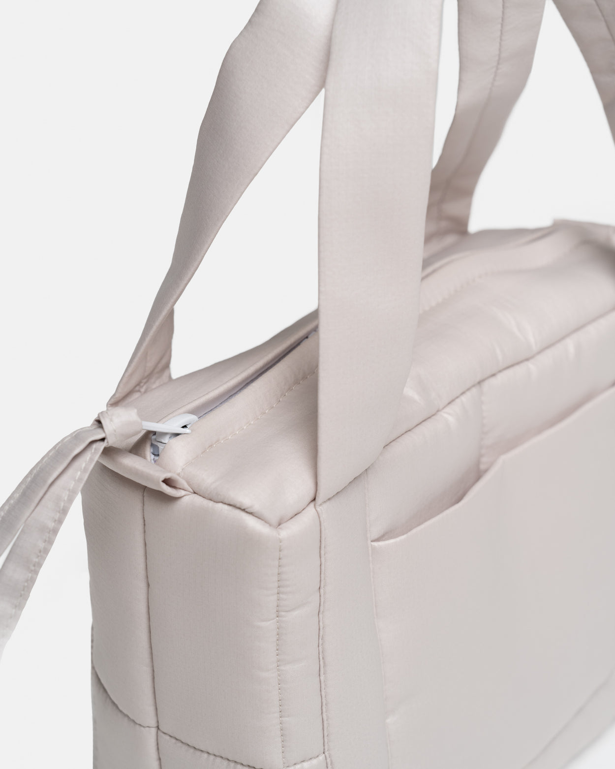 Cream Mini Puffer Bag