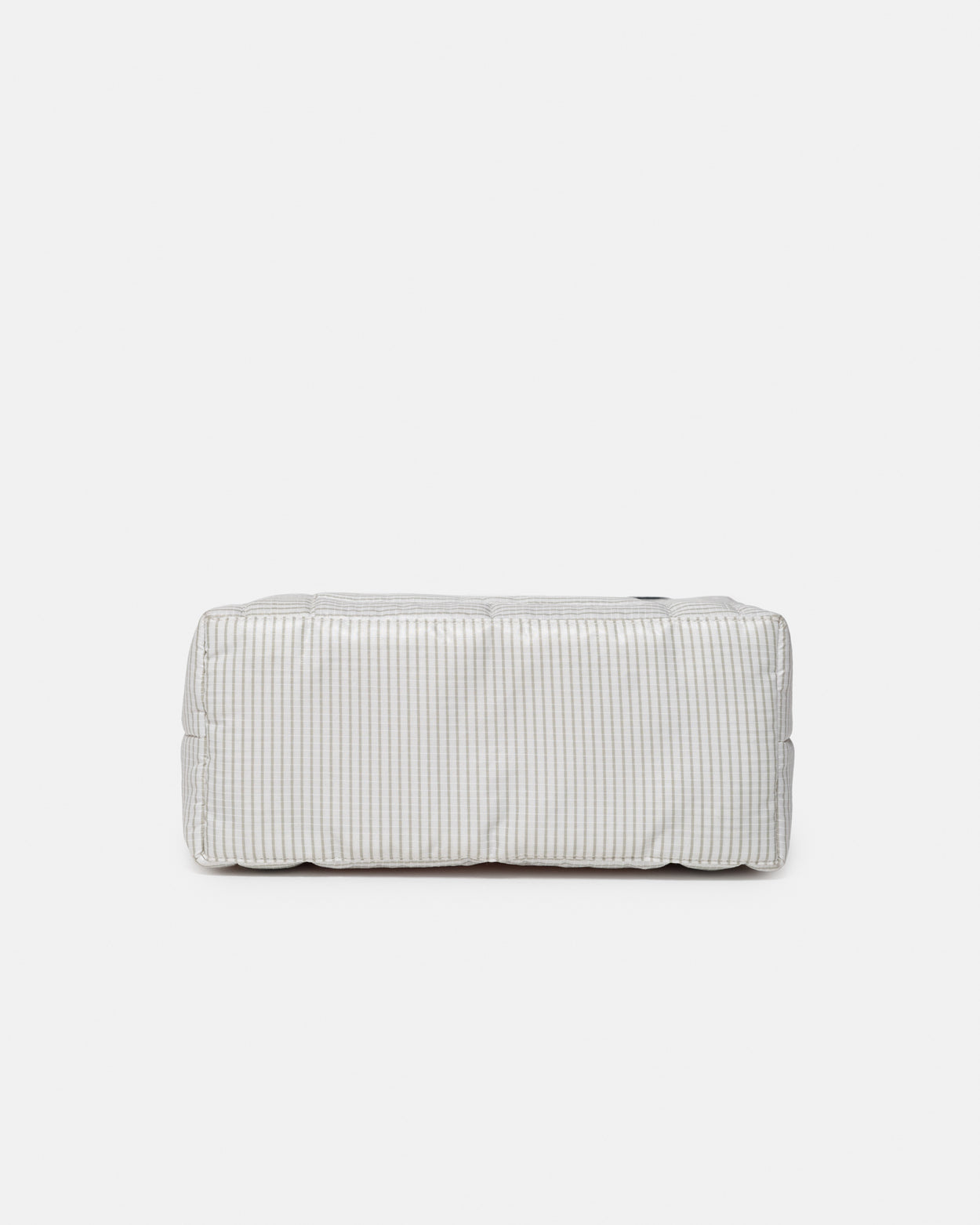 Striped White Mini Puffer Bag