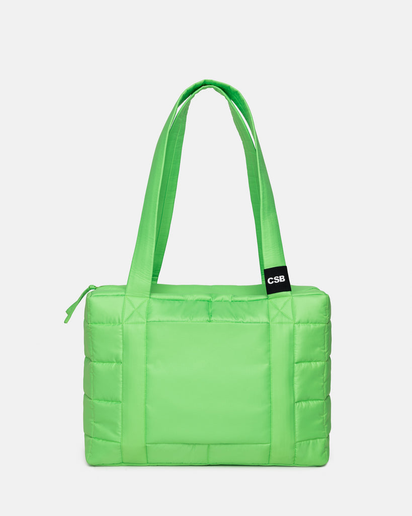 CSB Neon Green Puffer Bag