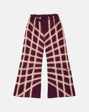 grid perspective pants