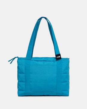 Turquoise midi puffer bag