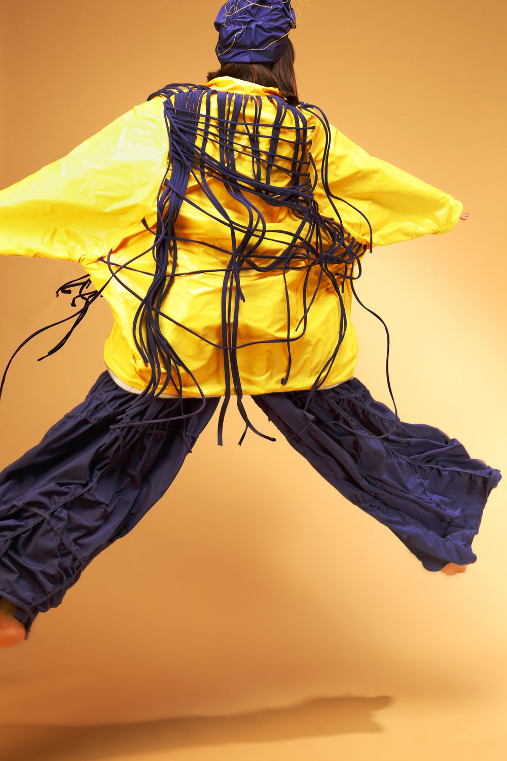 Adjustable Baggy Nylon Pants by Ahmad Abdullatif