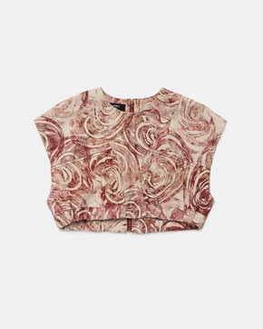 The Red Ear Printed Crop