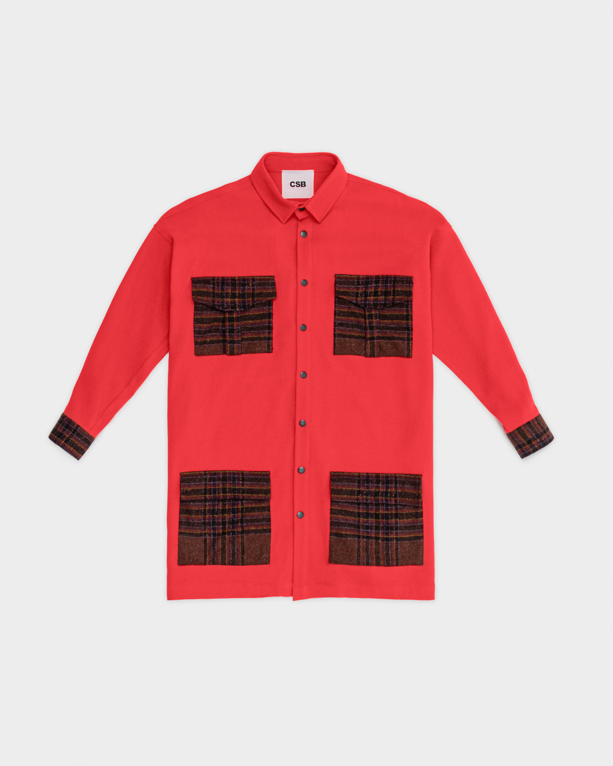 Blood Orange Four-Square Jacket Shirt