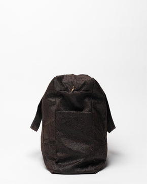 Brown Textured Travel Bag