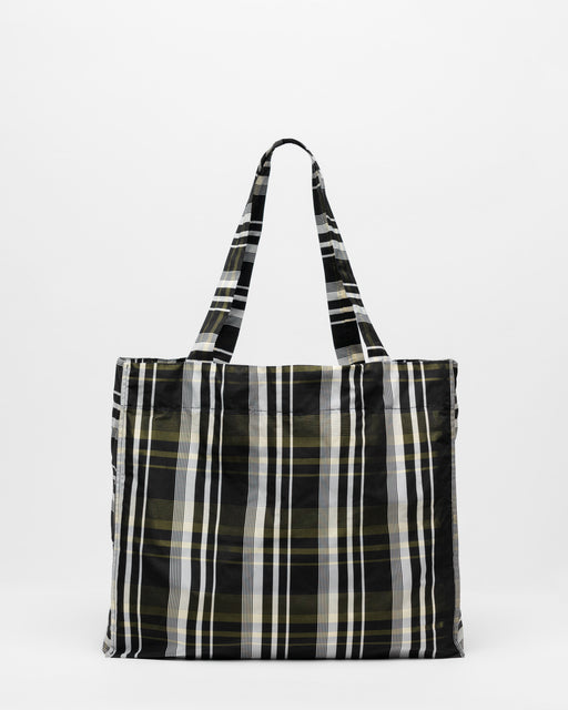 Detachable Checkered Tote Bag