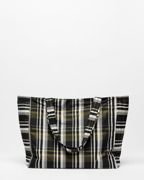 Detachable Checkered Tote Bag
