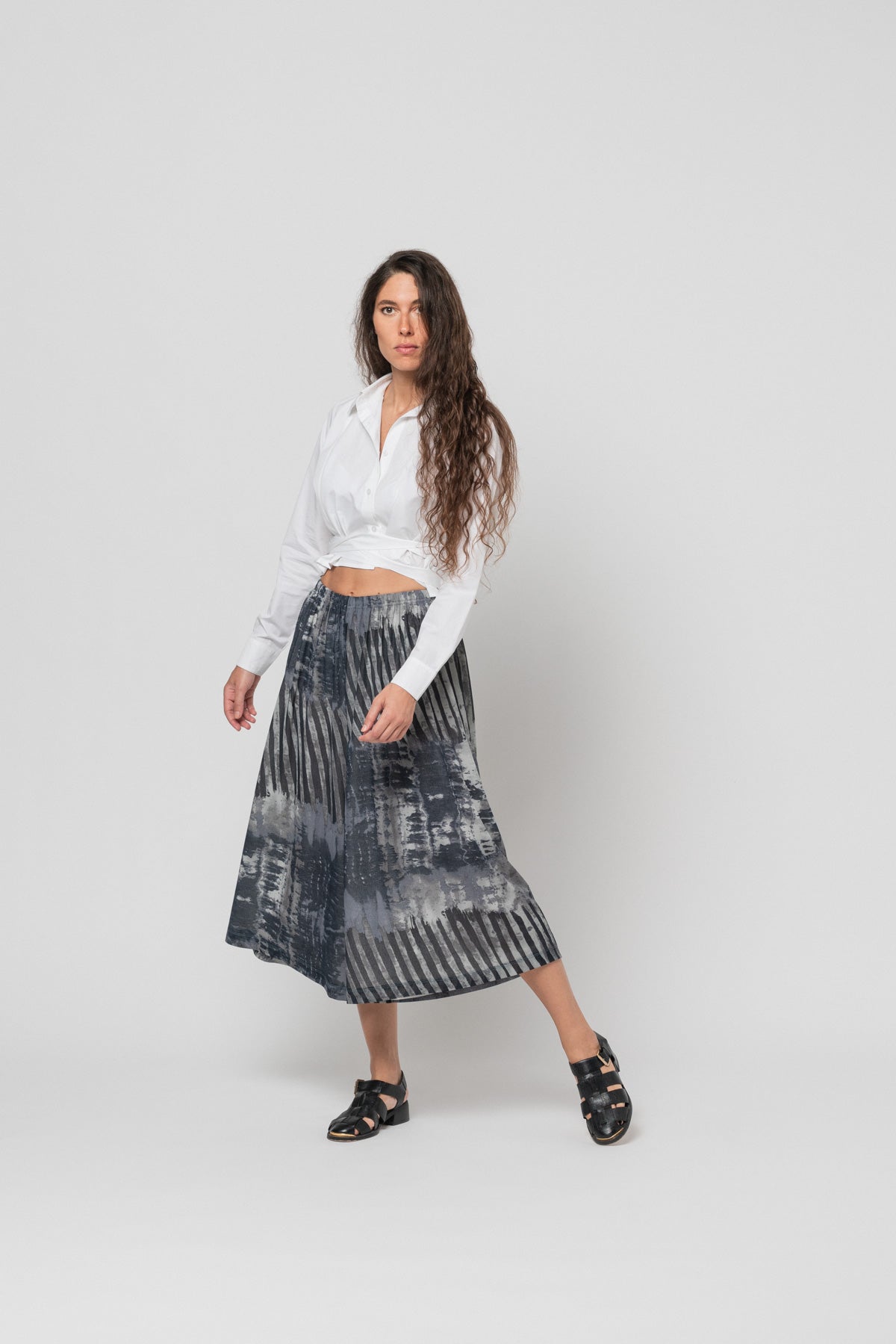 Etched Wide Pants