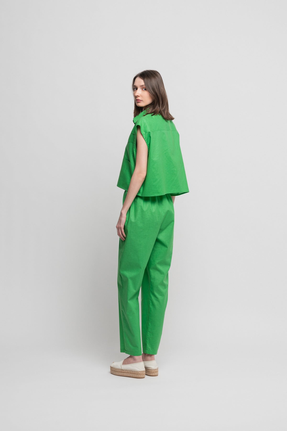 Forest Green Straight Pants