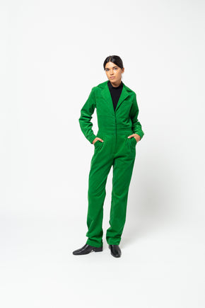 Forest Green Corduroy Jumpsuit