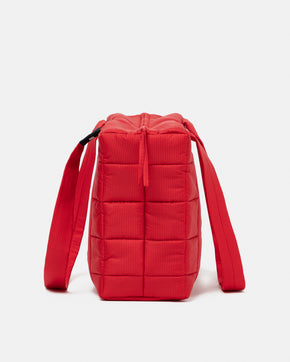 The Midi Blood Red Puffer Bag