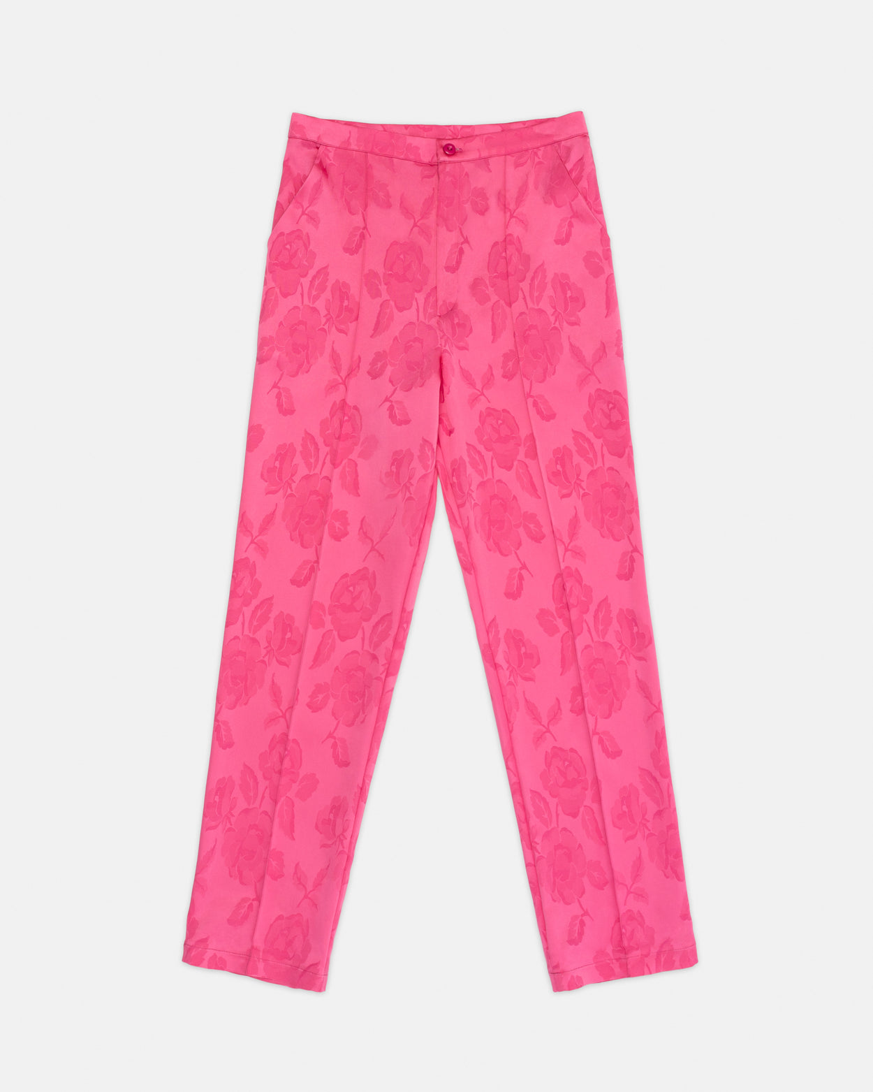 Pink Flower Tailored Pants