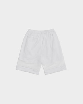 White Hoop Shorts